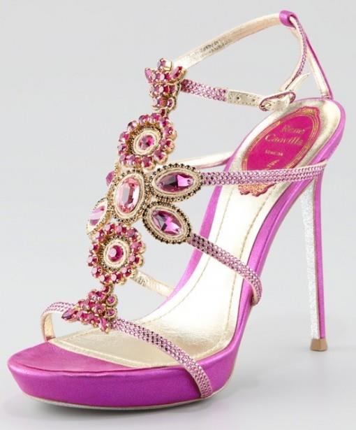 Rene-Caovilla-Crystal-Beaded-Sandal-1595 pink jewel sandals