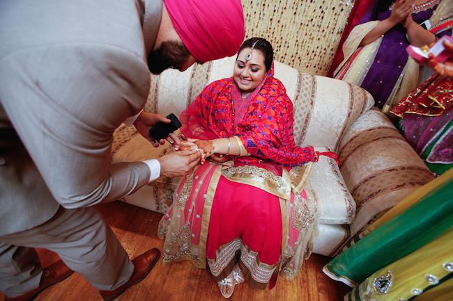 sikh engagement ring ceremony